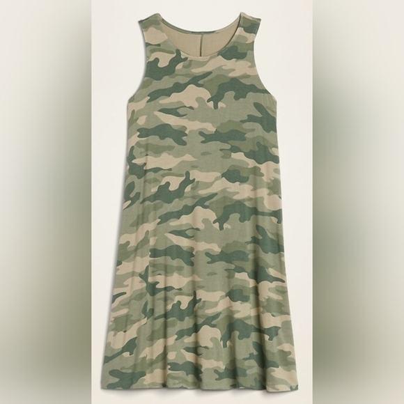 Old Navy | Printed Jersey Sleeveless Swing Dress, Size M - Picture 2 of 9